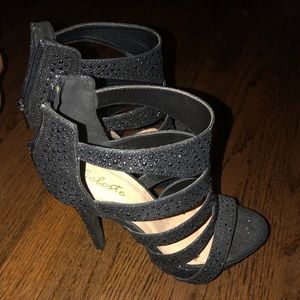 Charlotte Russe black sparkle high heels